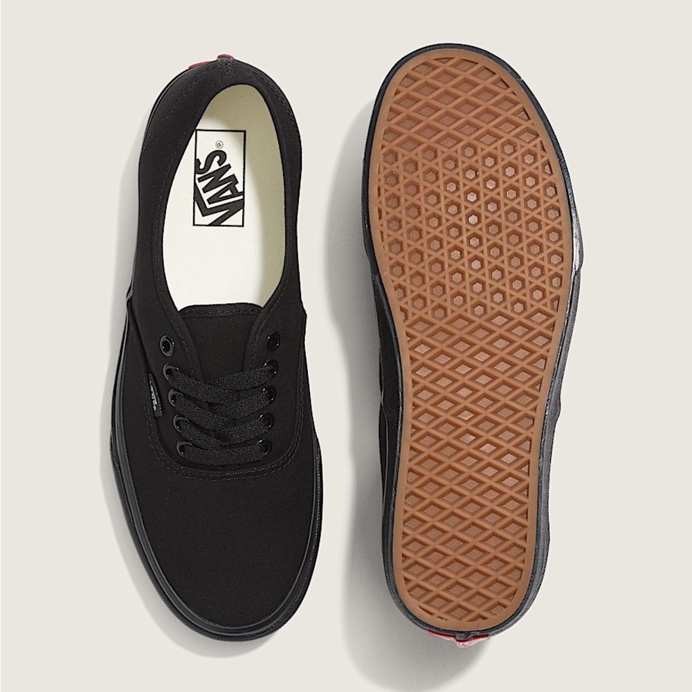 Unisex Vans Black Lightweight Canvas Authentic Shoes - Size M8.5/W10